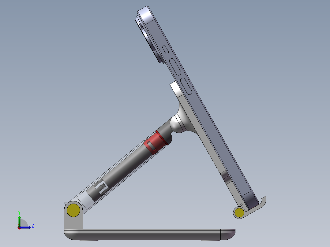 折叠手机支架左视图