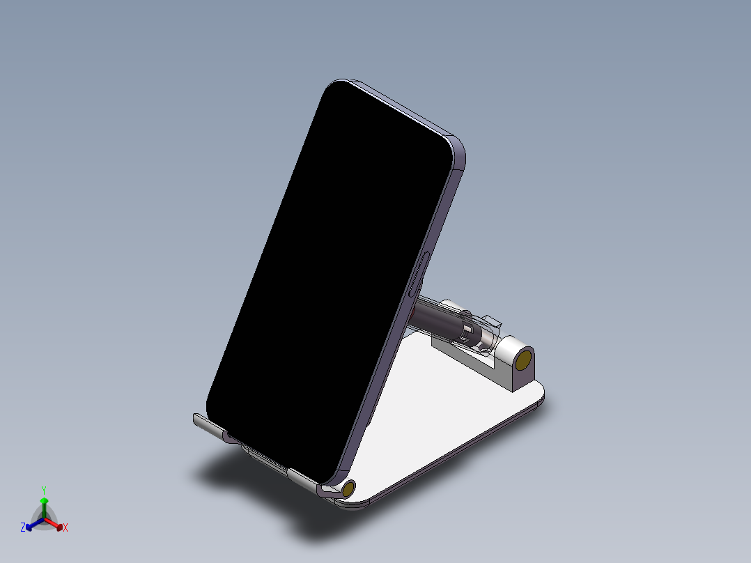 折叠手机支架正等轴测图