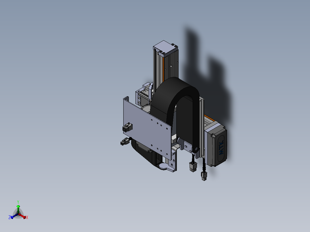 内嵌直交机械手XYG系列XYG220-A3正等轴测图