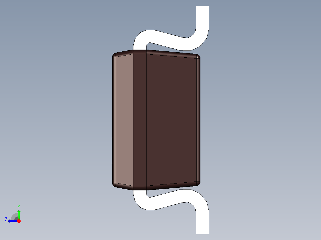 电子元件的SC-74封装。具有3、4、5和6引脚覆盖区的不同实施例右视图