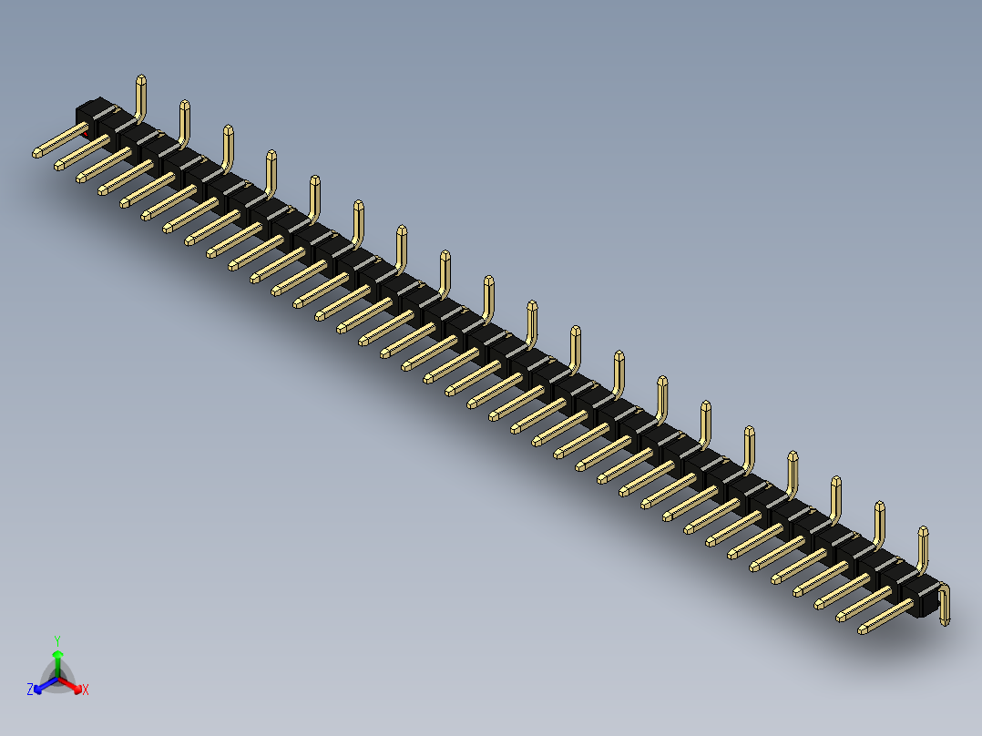彩色公排针 100mil 2.54mm 系列-DS1022_black_39p_100mil_Type_SMT_R2_rev1.0