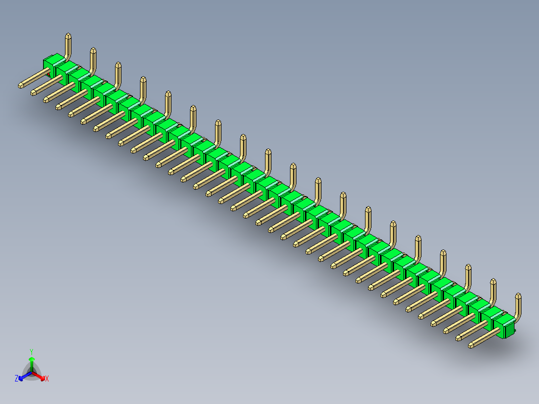 彩色公排针 100mil 2.54mm 系列-DS1022_green_37p_100mil_Type_SMT_R1_rev1.0