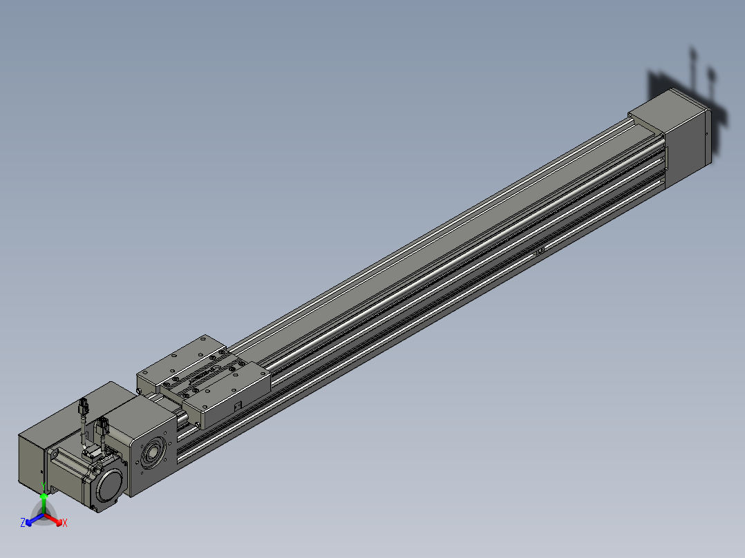 威洛博直线电机模组EB8-L100-S850-BR-P75-MS3正等轴测图