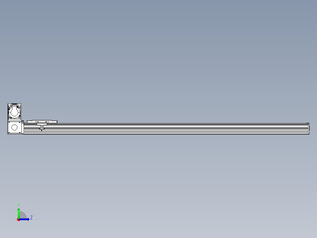 同步带全封闭直线模组TPA-HCB-110D-90-L1200-LU-C-P40-N3左视图