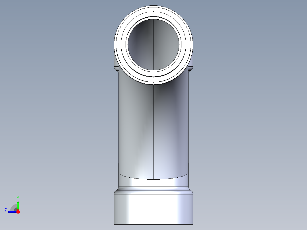 船舶管路系统S10_SeaDrainPLUS_LongTurnReducingTee-SxSxS_37E273030_2in Sea Drain Plus - Long Turn Reducing Tee - SxSxS右视图