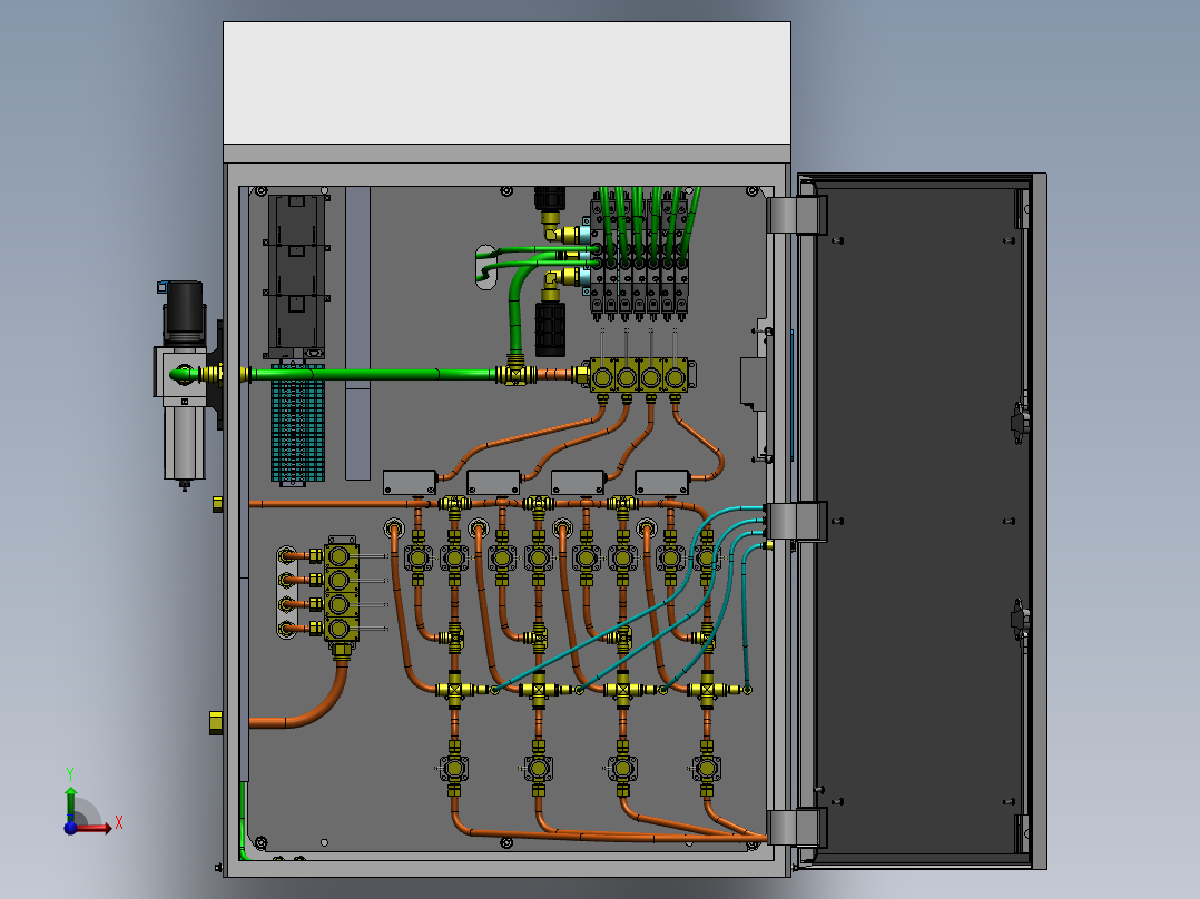 半自动的啤酒灌装和装瓶机前视图