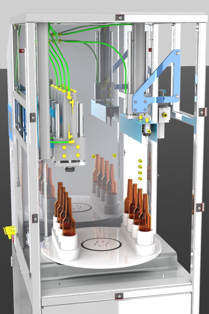 半自动的啤酒灌装和装瓶机
