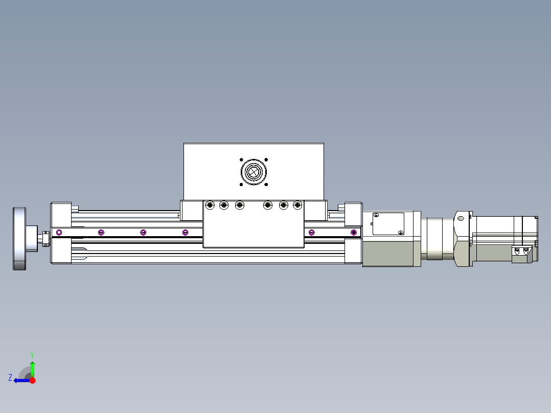 威洛博直线电机模组EB6ZR-L140-S120-LZ575K-Z575K-MS3右视图