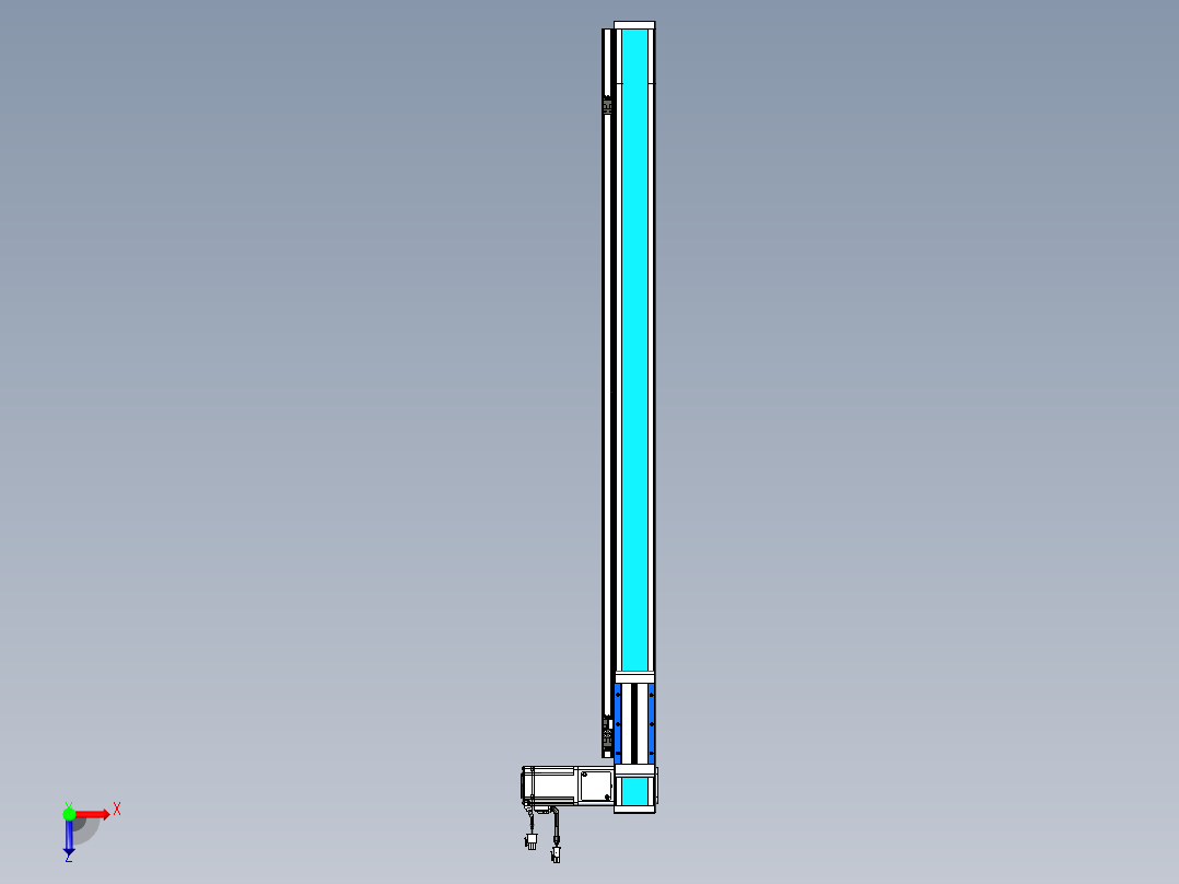 威洛博LB.GB同步带传动--欧规系列LB6A-L130-S950-BR俯视图