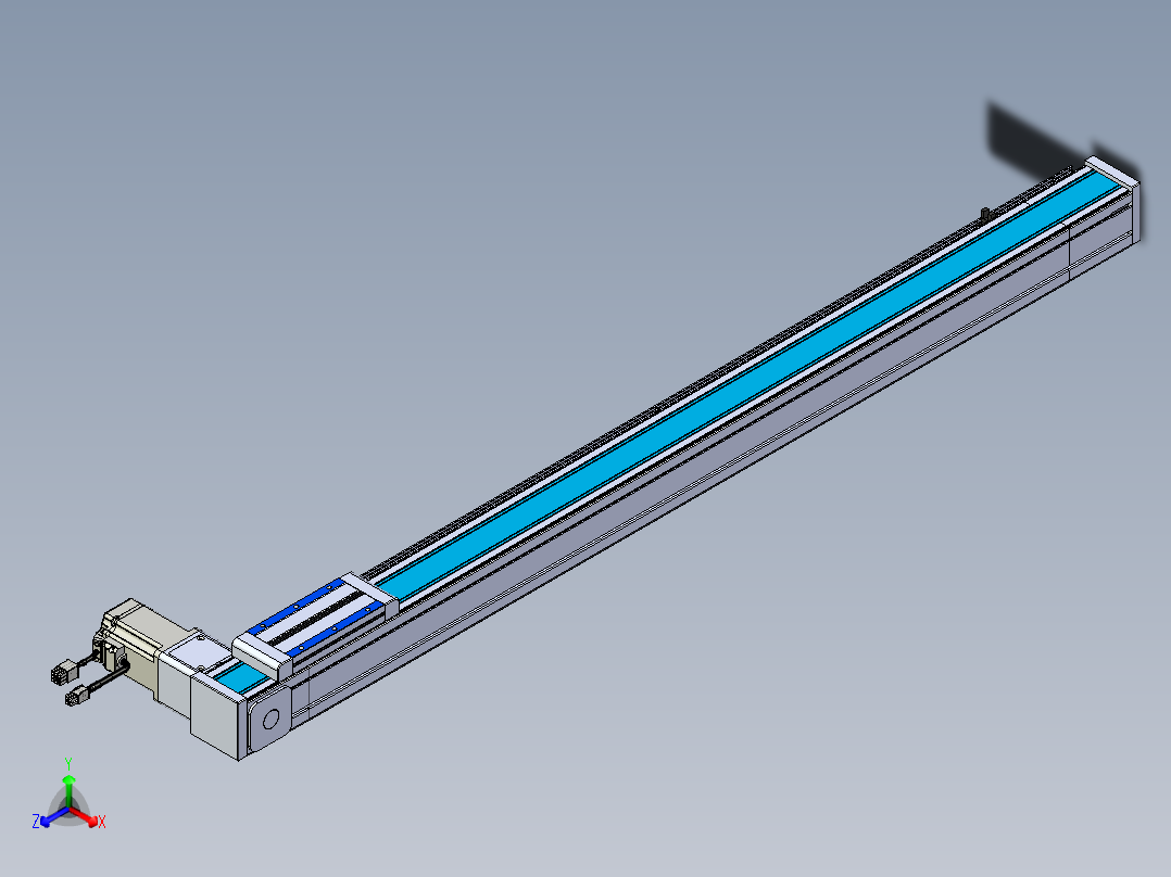 威洛博LB.GB同步带传动--欧规系列LB6A-L130-S950-BR正等轴测图
