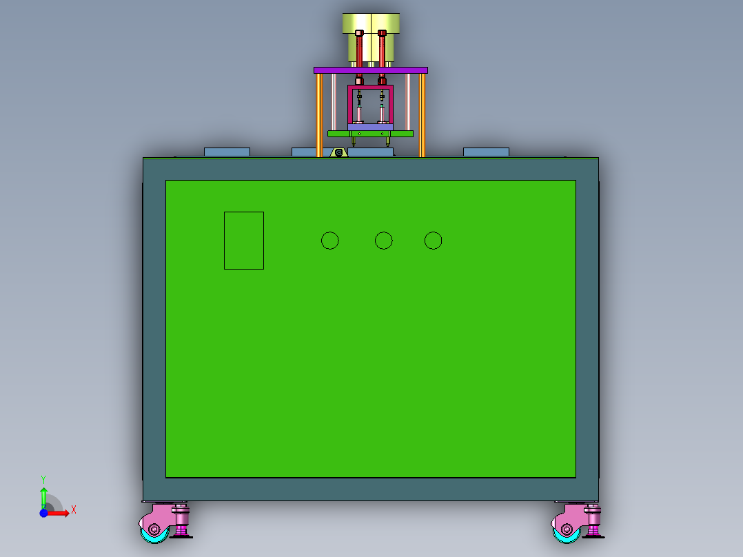 输送工装压针设备前视图