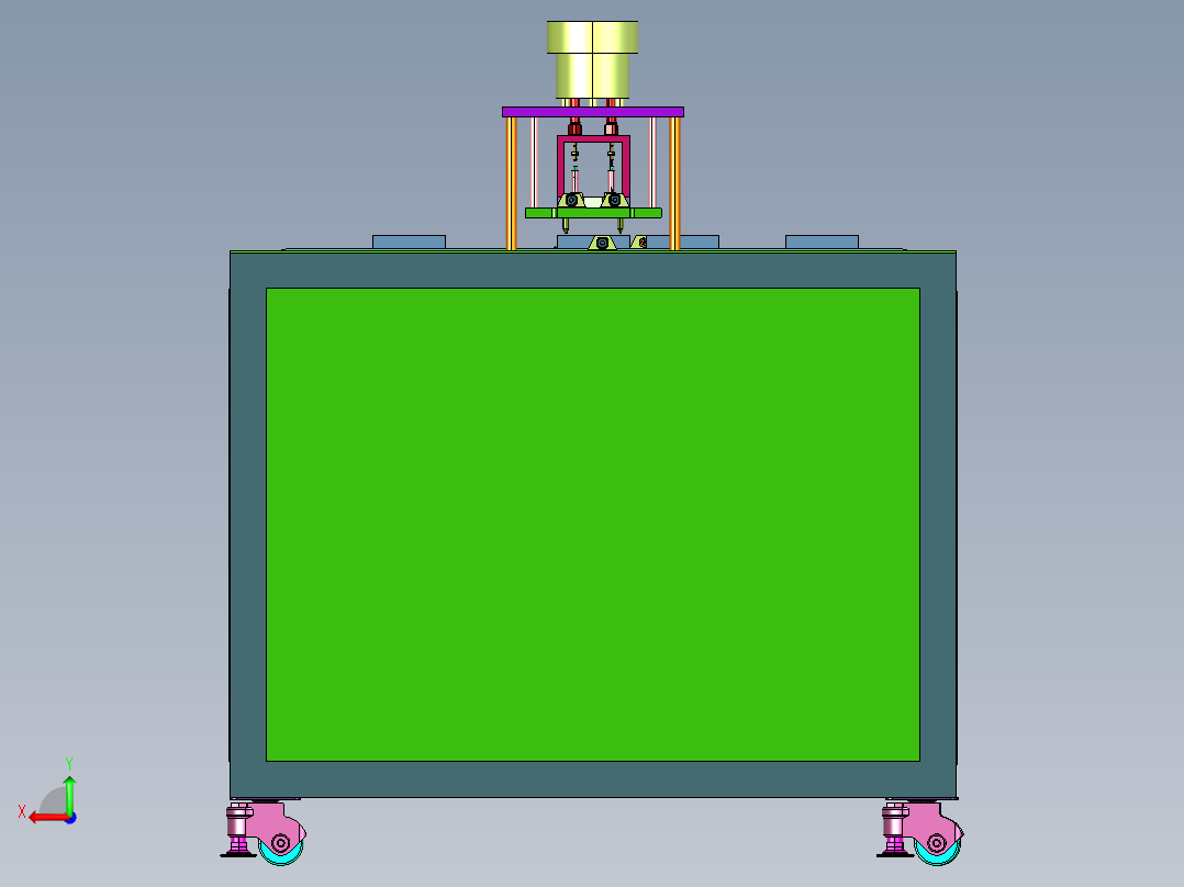 输送工装压针设备后视图