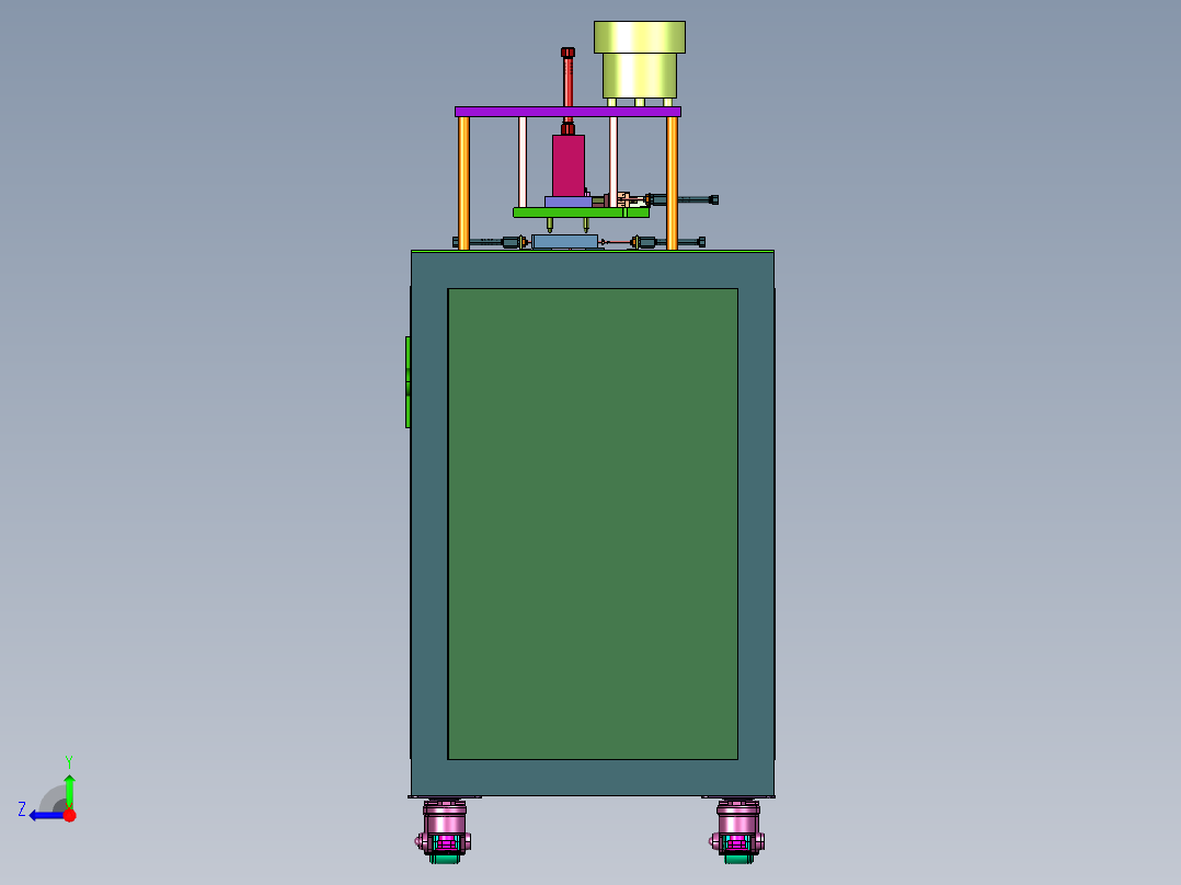 输送工装压针设备右视图