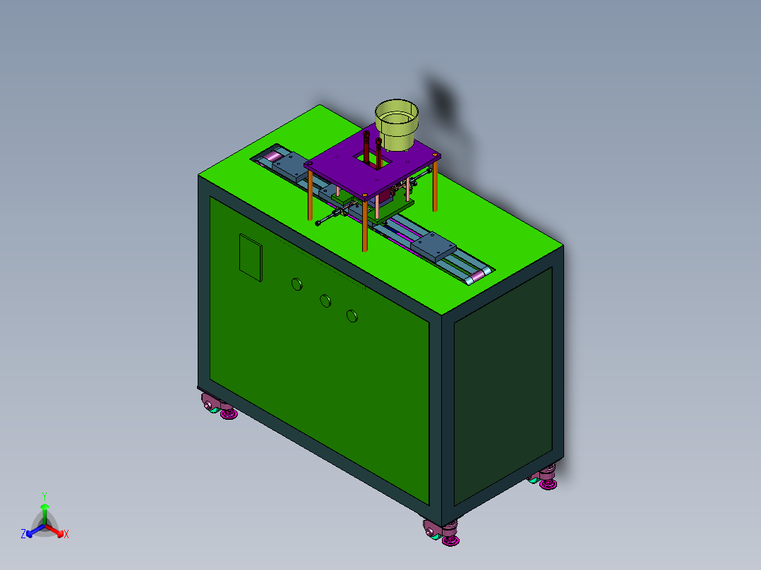 输送工装压针设备正等轴测图