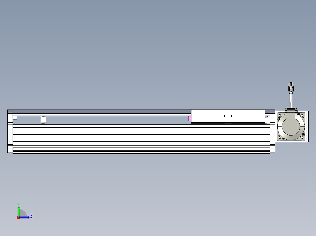 东锦同步带传动-直线滑台模组DH210B-L150-S400-BL-P750W-C3左视图