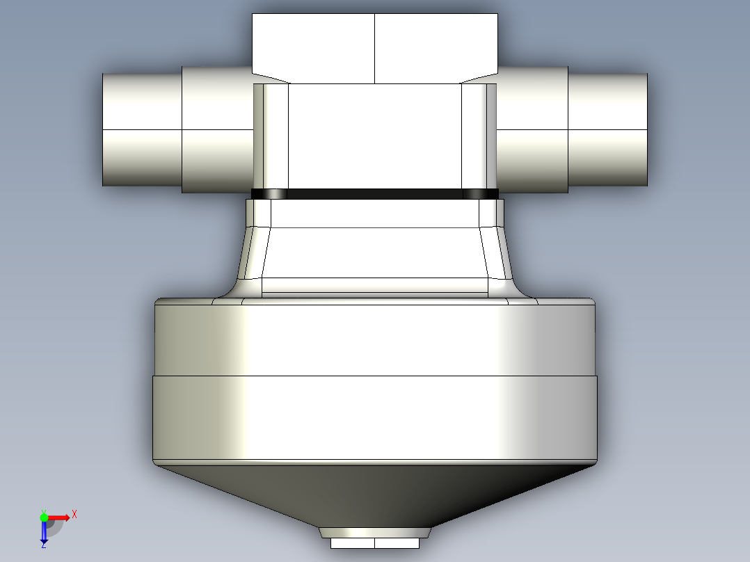 2DKMDCCP NO-DA 气动隔膜阀、常开型双作用，与男性的两端，用公制系列俯视图