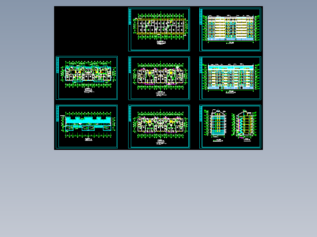 多层住宅建筑平立剖图