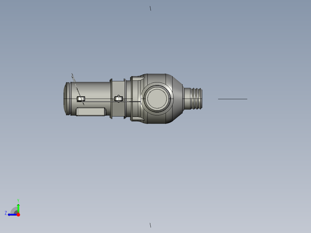墨盒泄压阀3D模型右视图