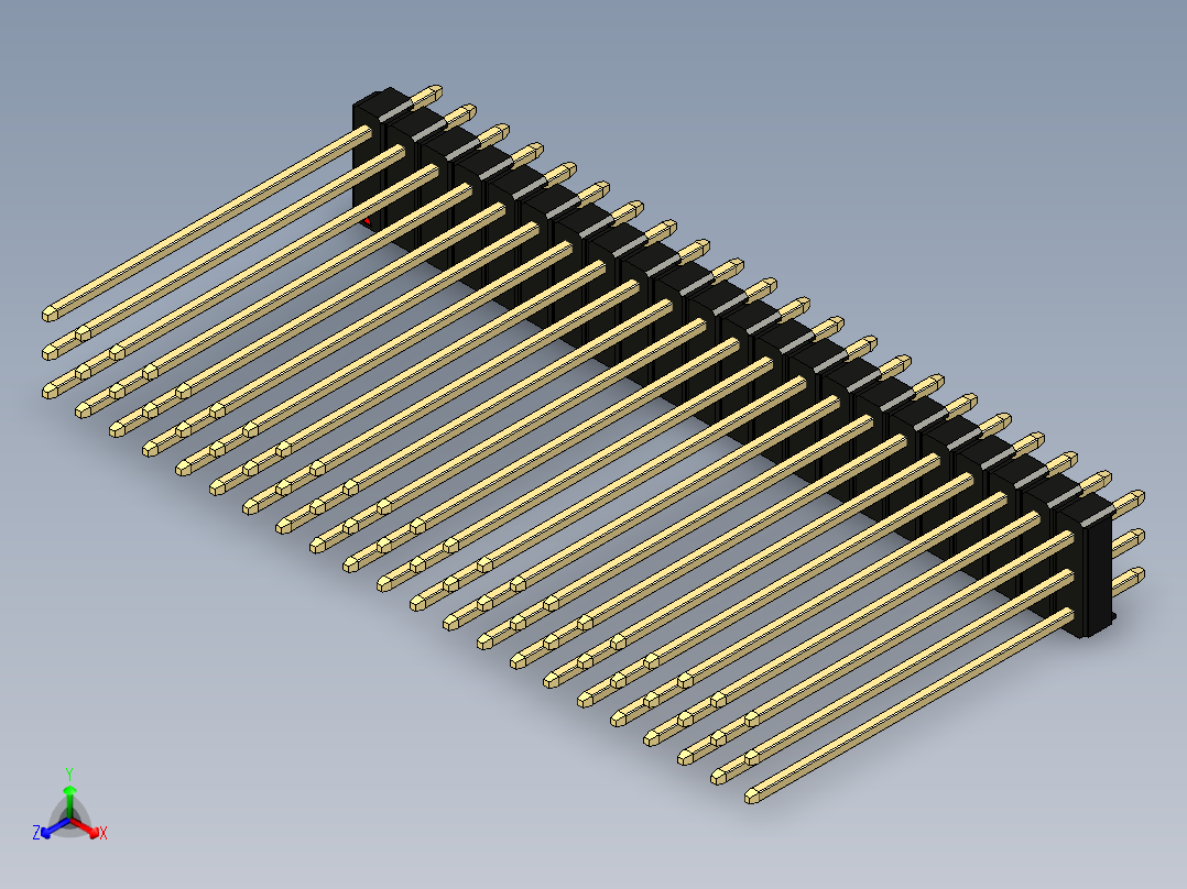 彩色公头100mil（2.54mm）系列-DS1021_black_3x22p_100mil_Type43_rev1.0