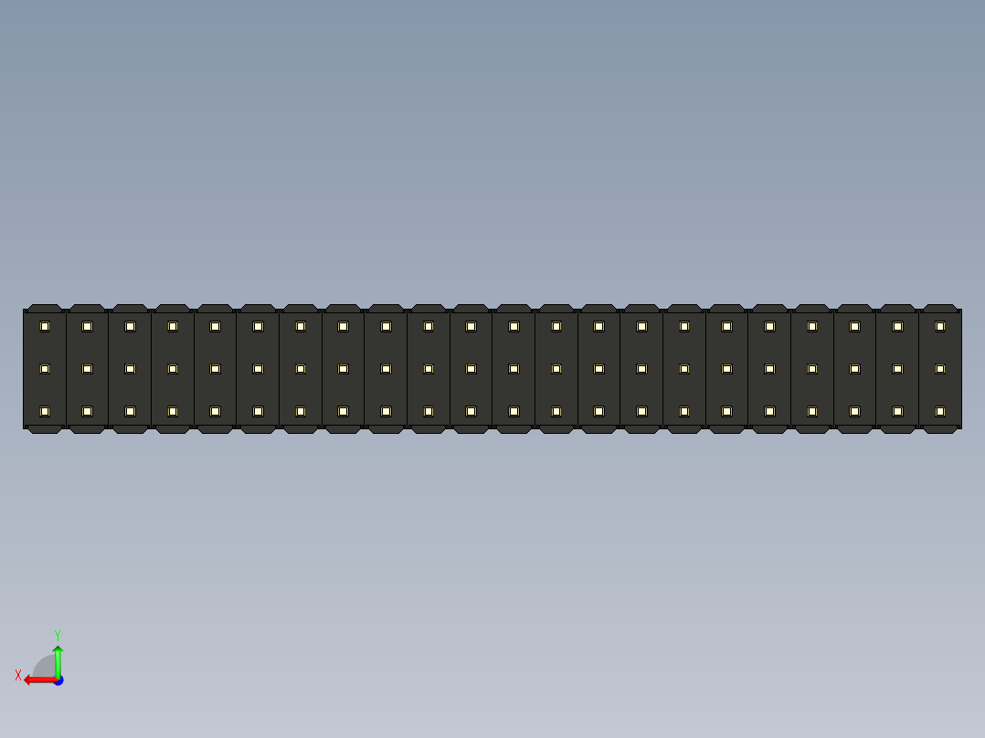 彩色公头100mil（2.54mm）系列-DS1021_black_3x22p_100mil_Type43_rev1.0后视图