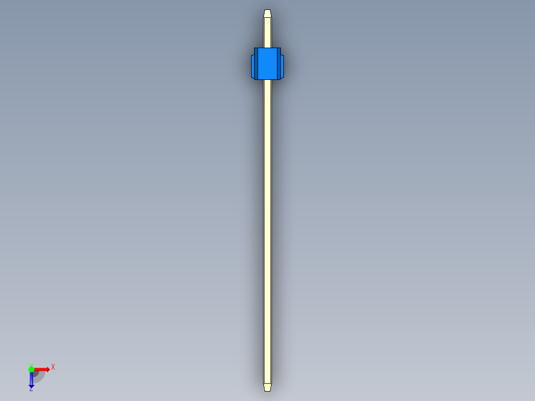 彩色公头100mil（2.54mm）系列-DS1021_blue_1x01p_100mil_Type43_rev1.0俯视图
