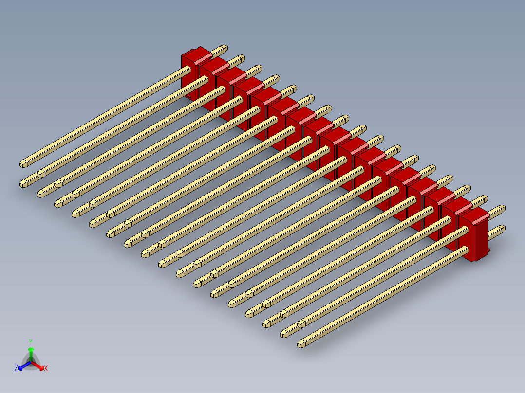 彩色公头100mil（2.54mm）系列-DS1021_red_2x17p_100mil_Type43_rev1.0