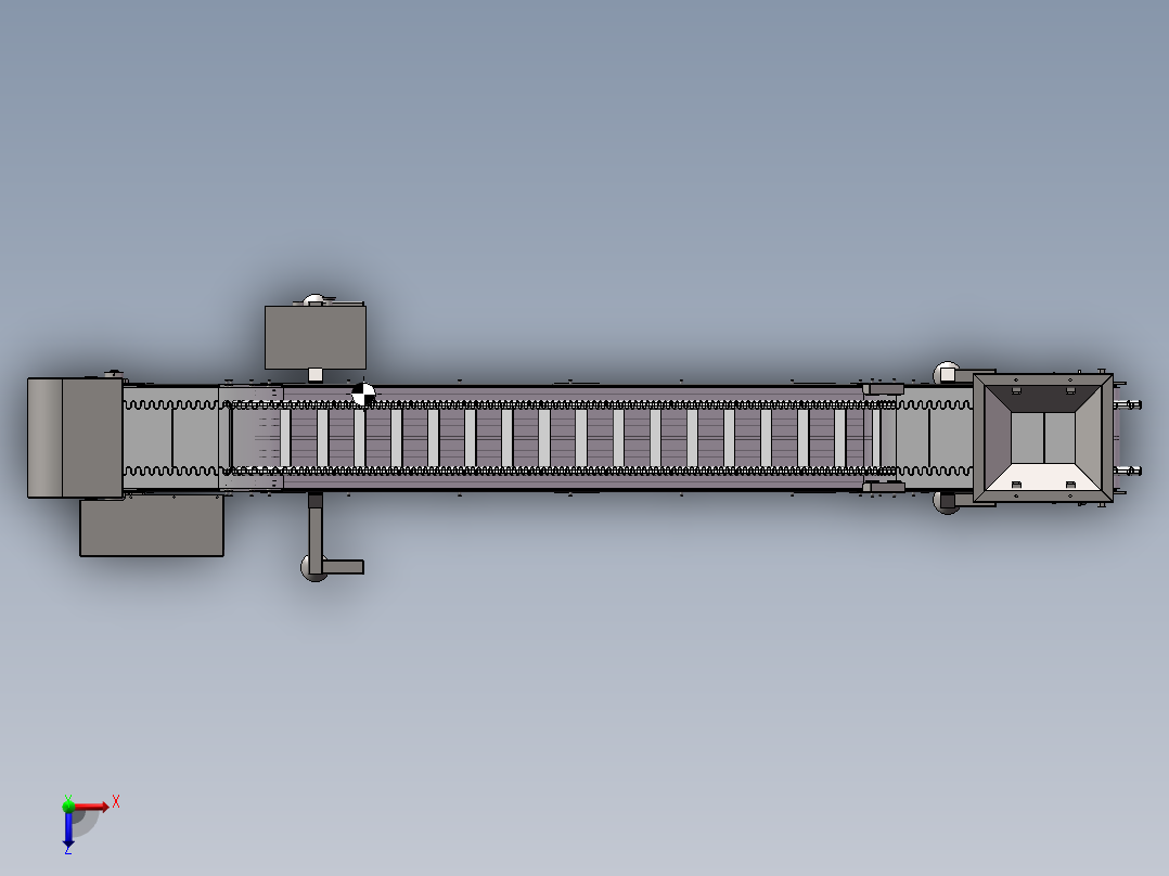 皮带大倾角一俯视图