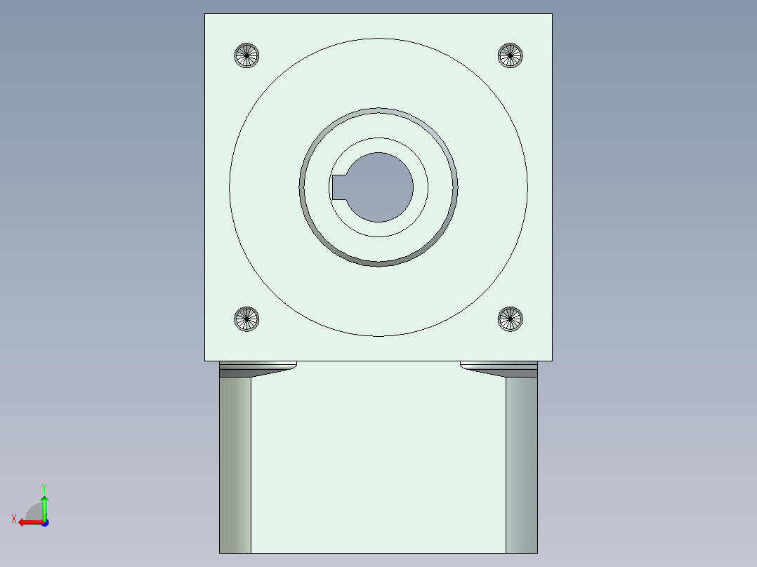 换向器PW70双孔-1 14-50-70-M4.stp后视图