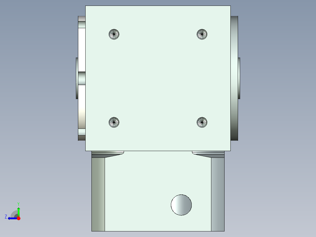 换向器PW70双孔-1 14-50-70-M4.stp右视图