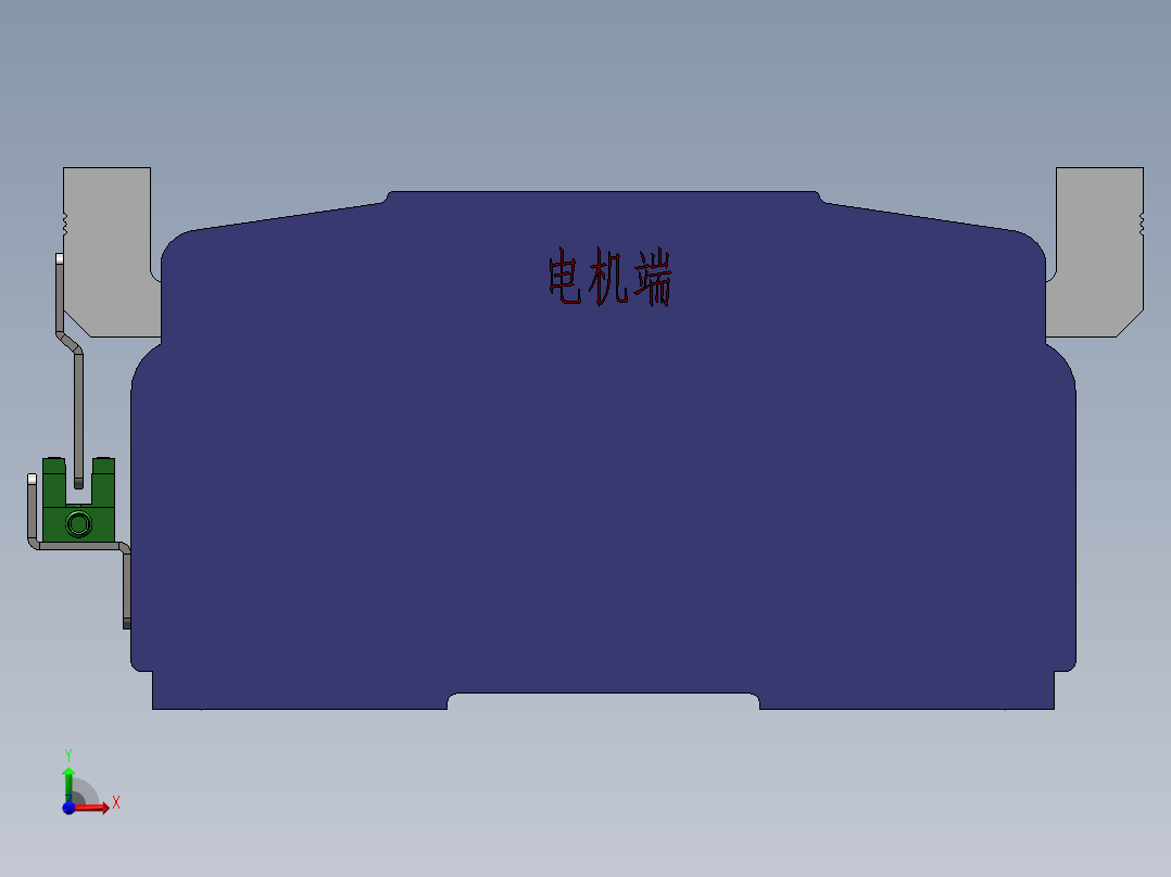 电动滑台模组SDM175内置模型前视图