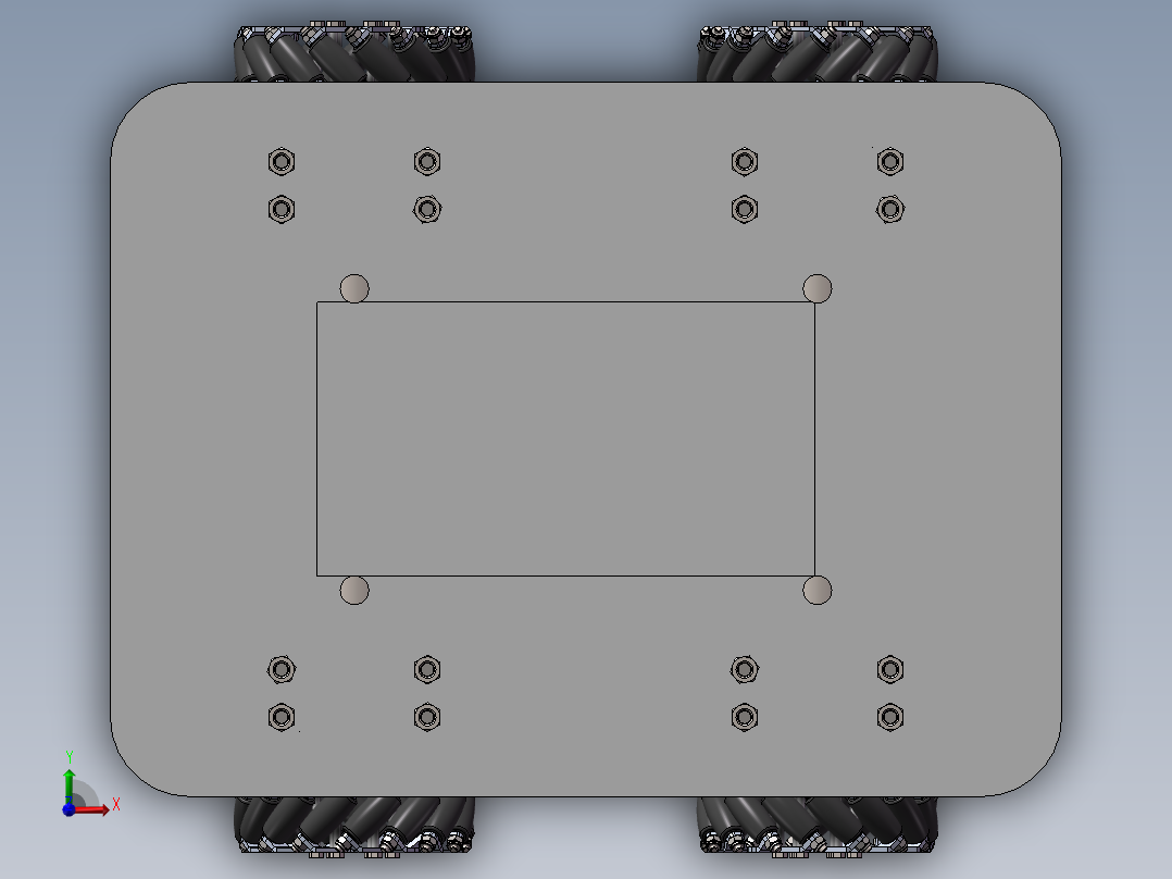 全方位轮（三维+课设+程序+二维）前视图