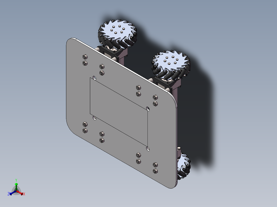 全方位轮（三维+课设+程序+二维）正等轴测图