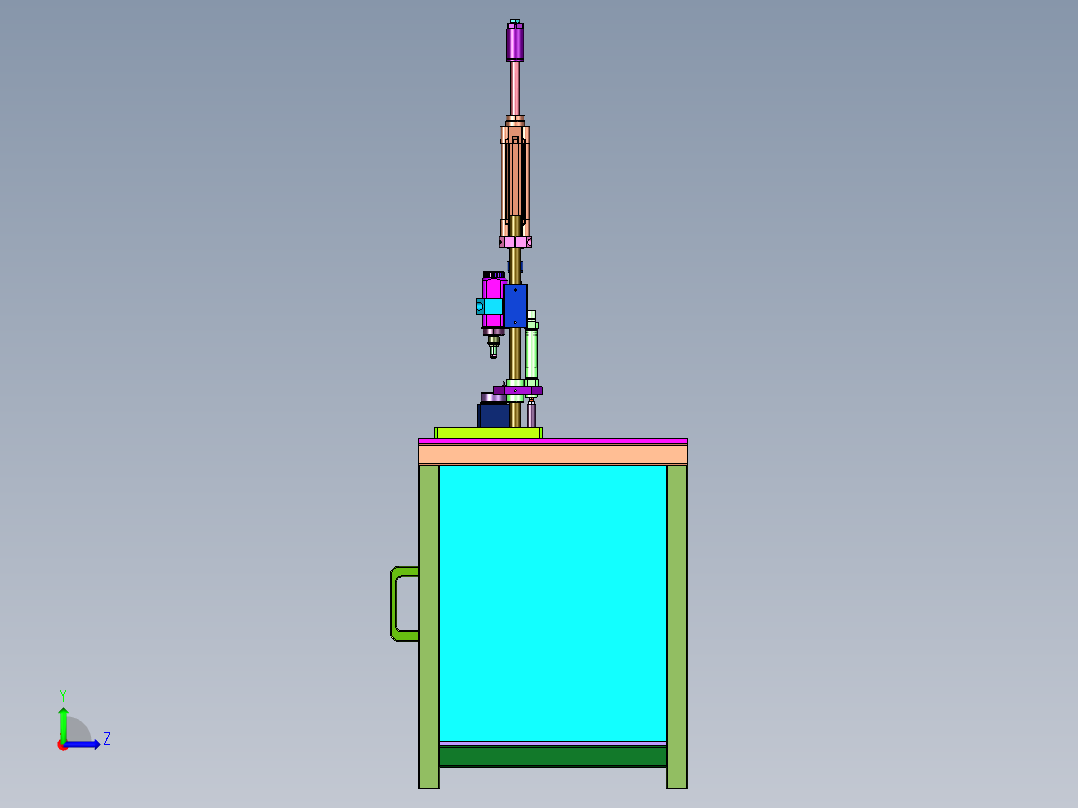 储能式植钉焊机左视图