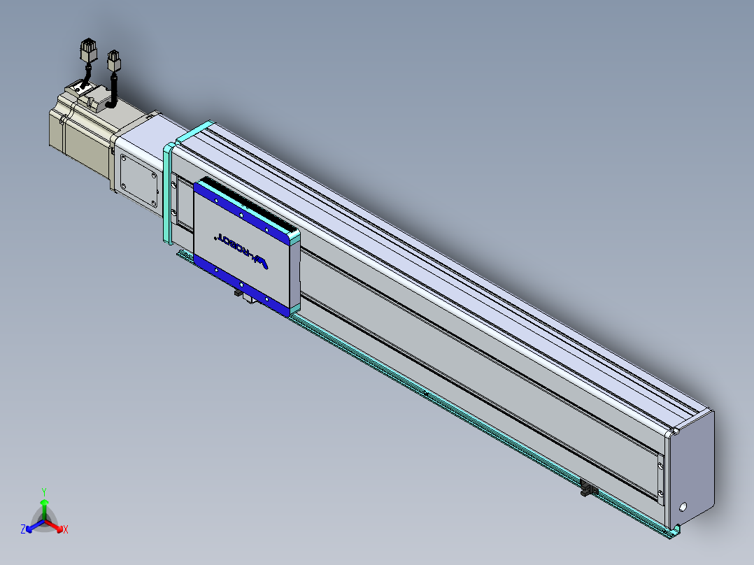 威洛博VC丝杆传动-无尘环境VC14-Lxx-C-S550-BC-ZP75-C3正等轴测图