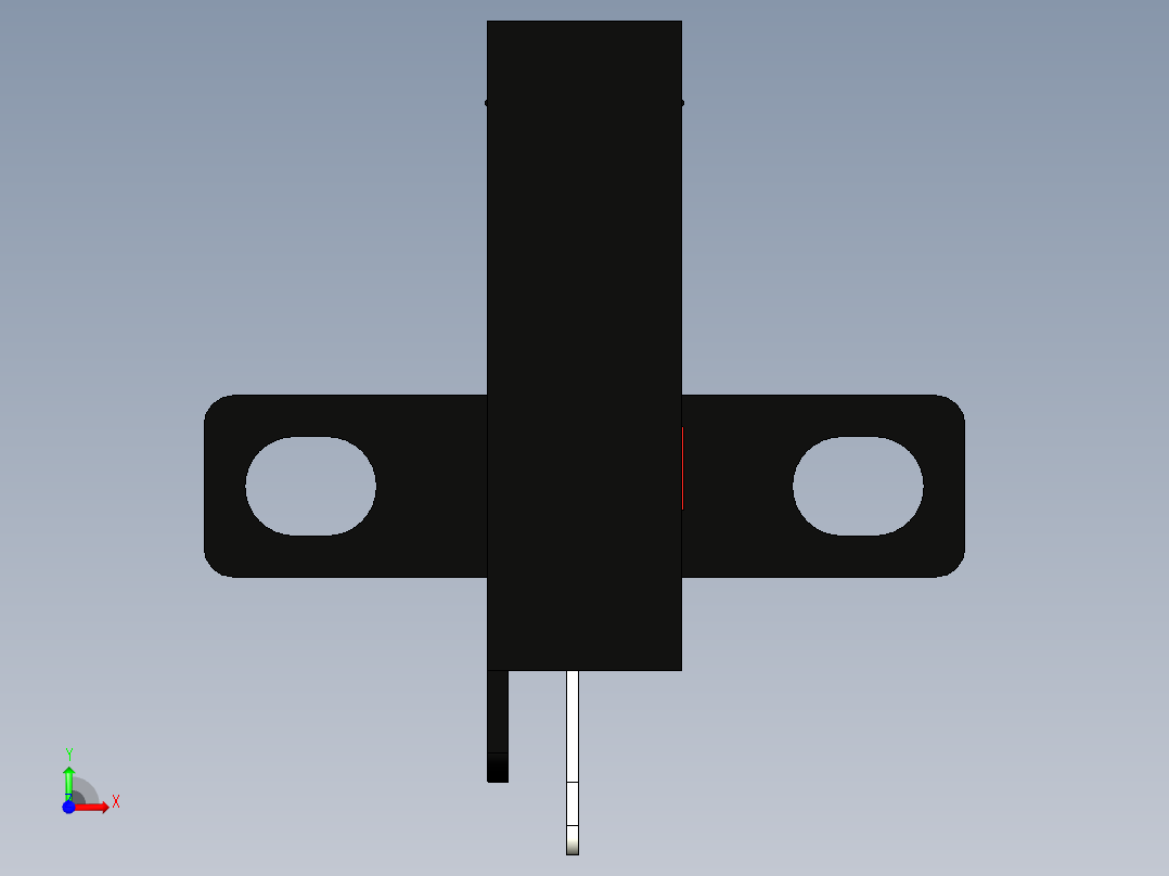 槽型光电传感器LU682_3D前视图