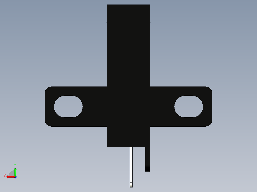 槽型光电传感器LU682_3D后视图