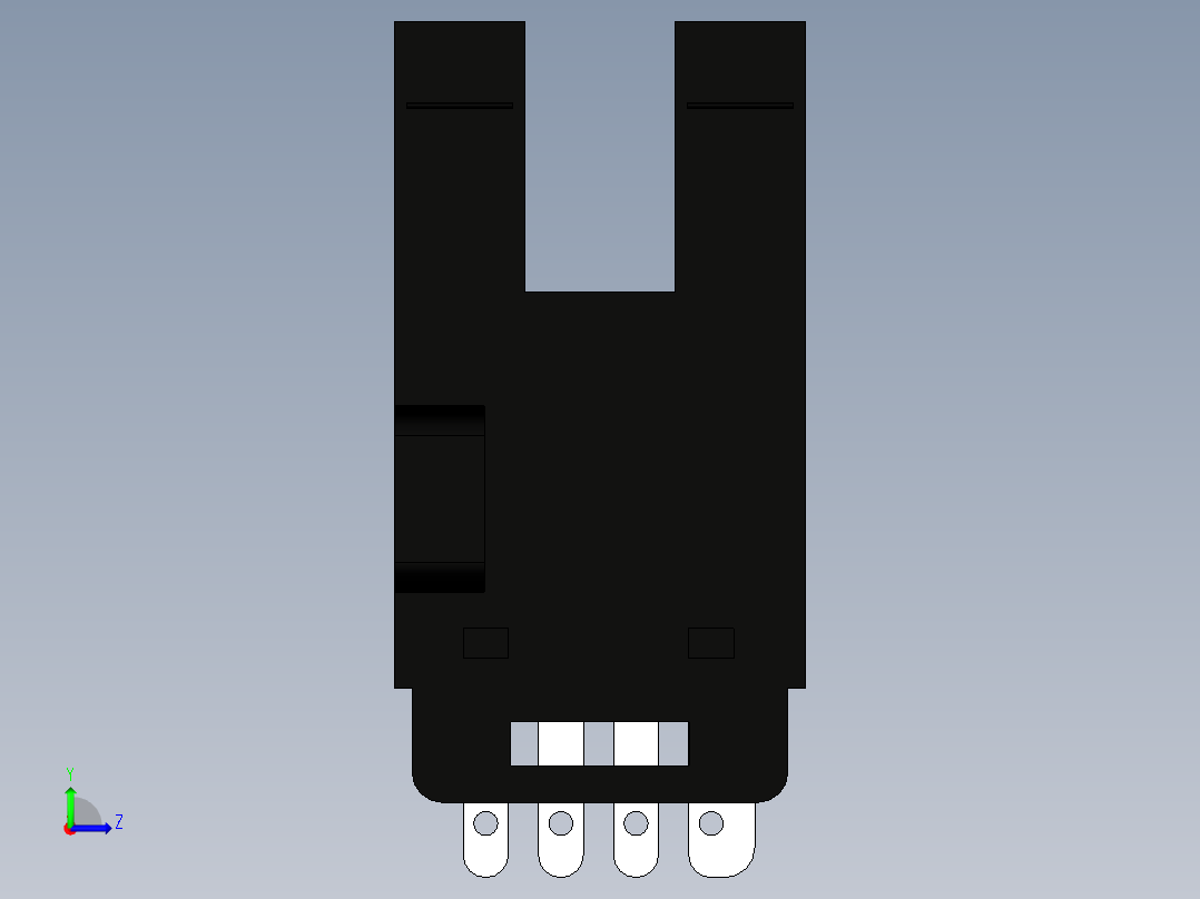 槽型光电传感器LU682_3D左视图