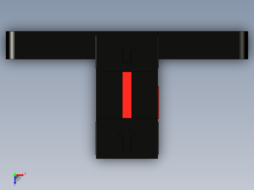 槽型光电传感器LU682_3D俯视图