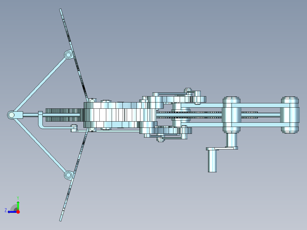 飞马机械模型右视图