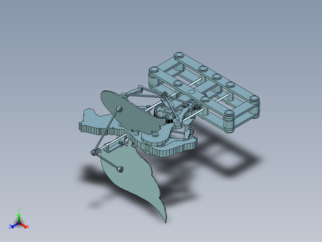 飞马机械模型正等轴测图
