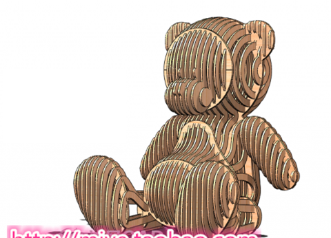 泰迪熊激光切割立体