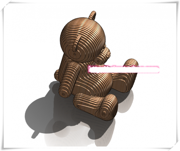 泰迪熊激光切割立体