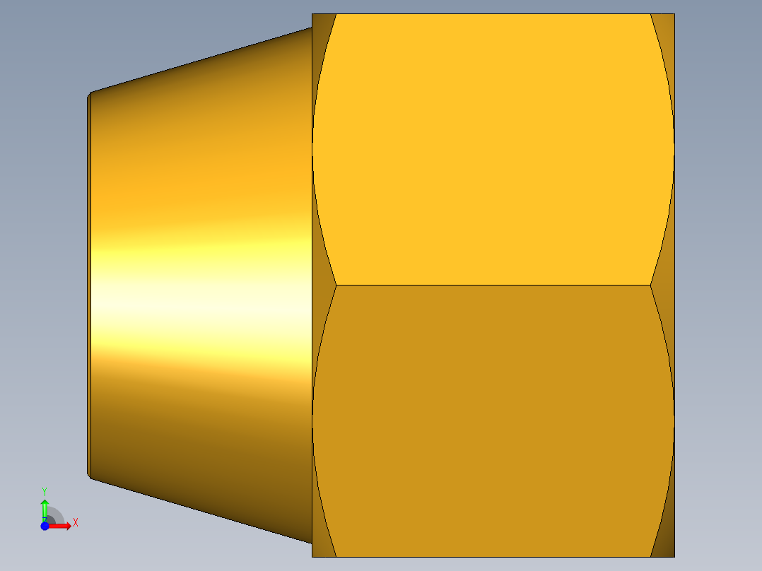 扩口式工业通用硬管接头Short Nut 41FS-14前视图