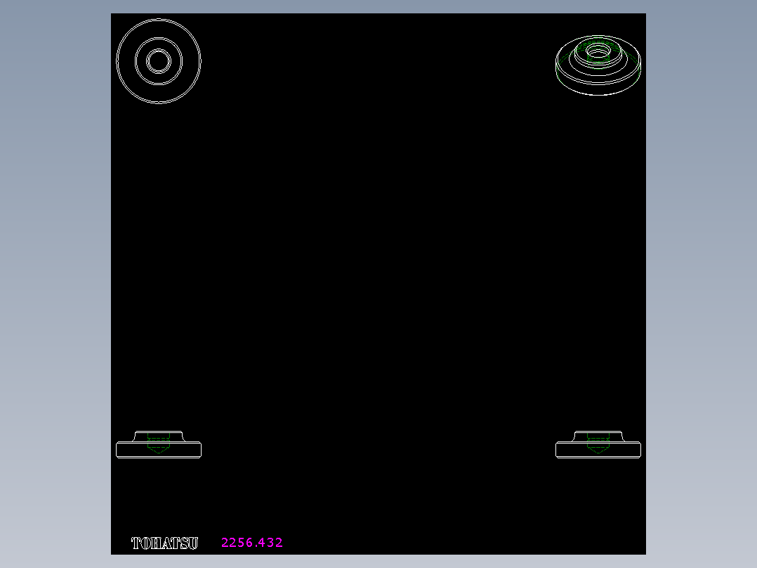 水平調整腳座(迷你型)2256(B)-2D多系列多零件图纸模型