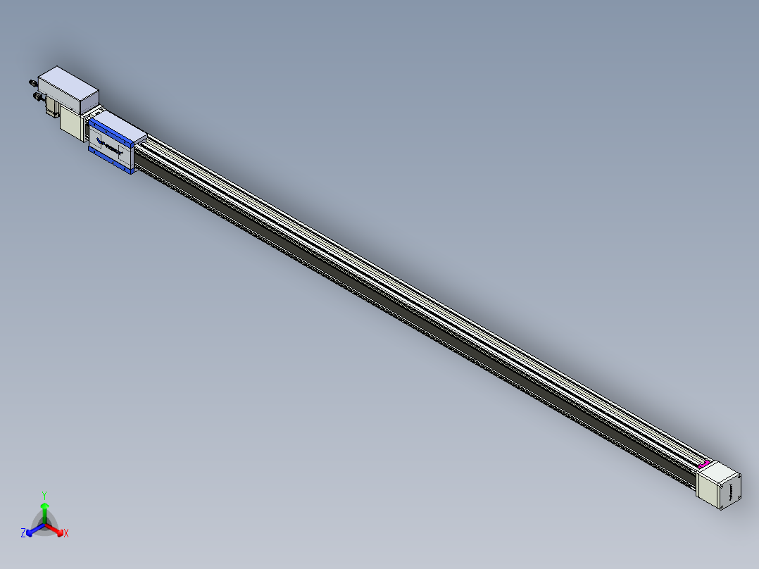 威洛博LB.GB同步带传动--欧规系列GB8-L96-S2400-BR-P40正等轴测图