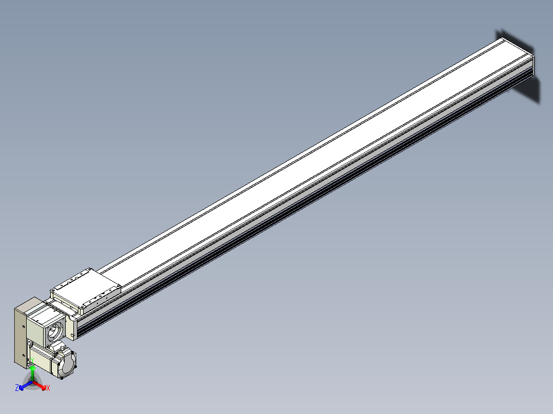 同步带全封闭直线模组TPA-HCB-105D-90-L1250-LP-C-P20-N3正等轴测图