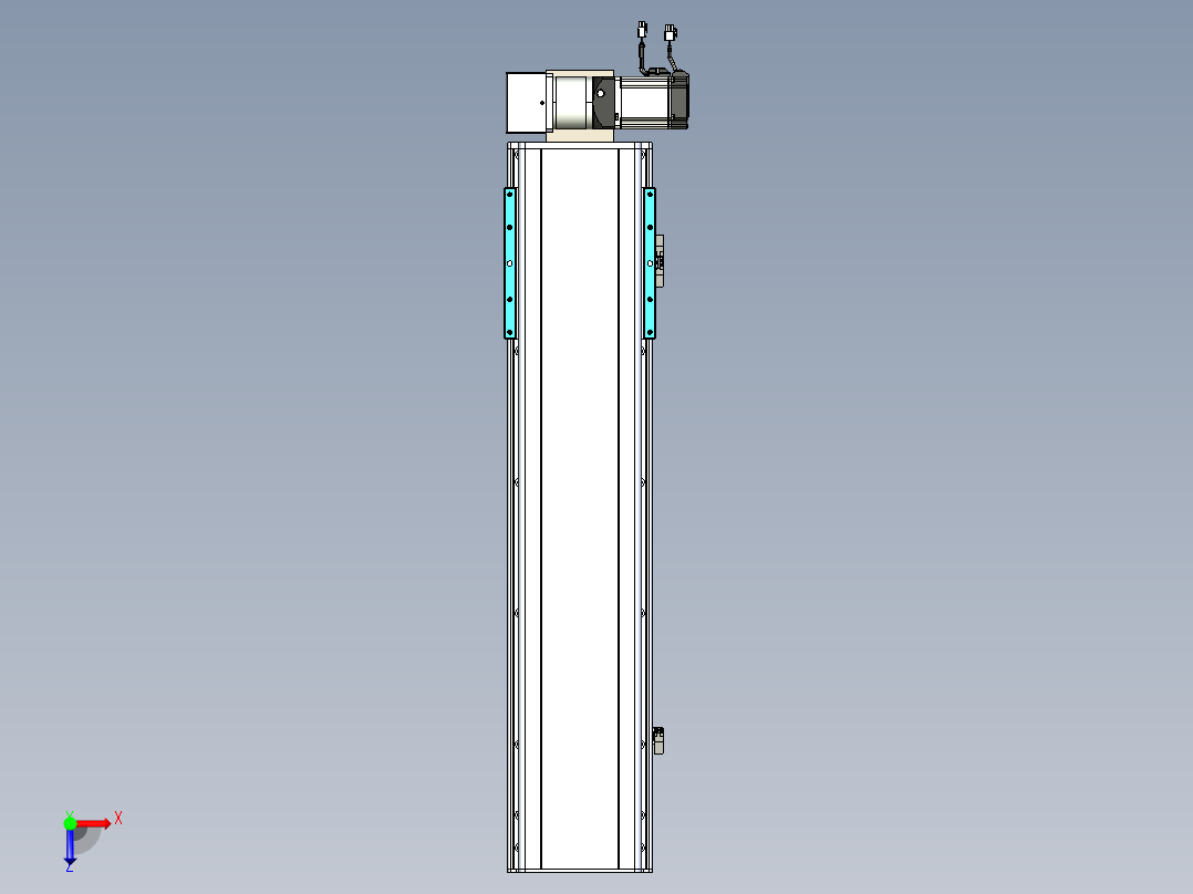 同步带滑台-半封闭B22H-L100-C-S700-LU-P75-D3-N5俯视图