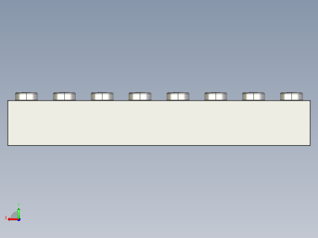 乐高套装 4421基本积木-4211391 - 3007 Medium Stone Grey Brick 2 x 8.STEP后视图