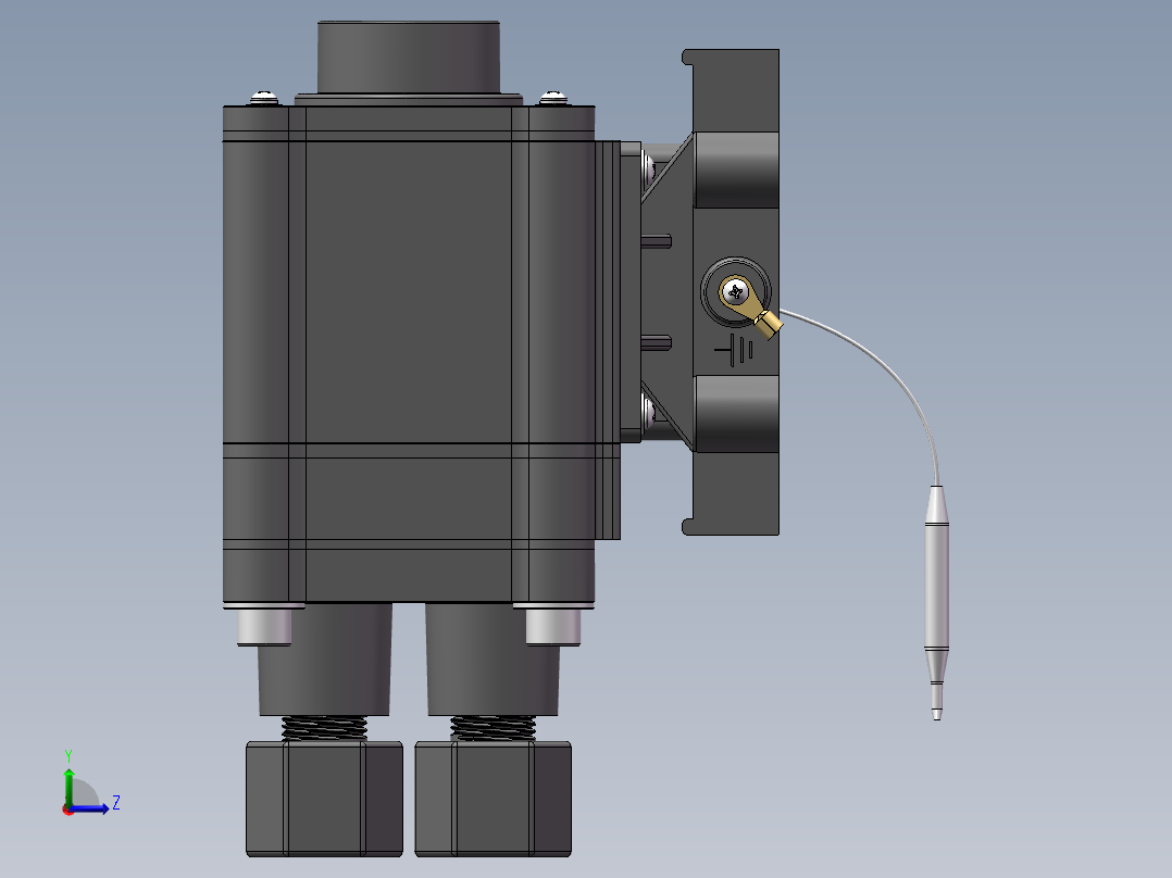 常用电伴热带温度控制器sw19可编辑左视图