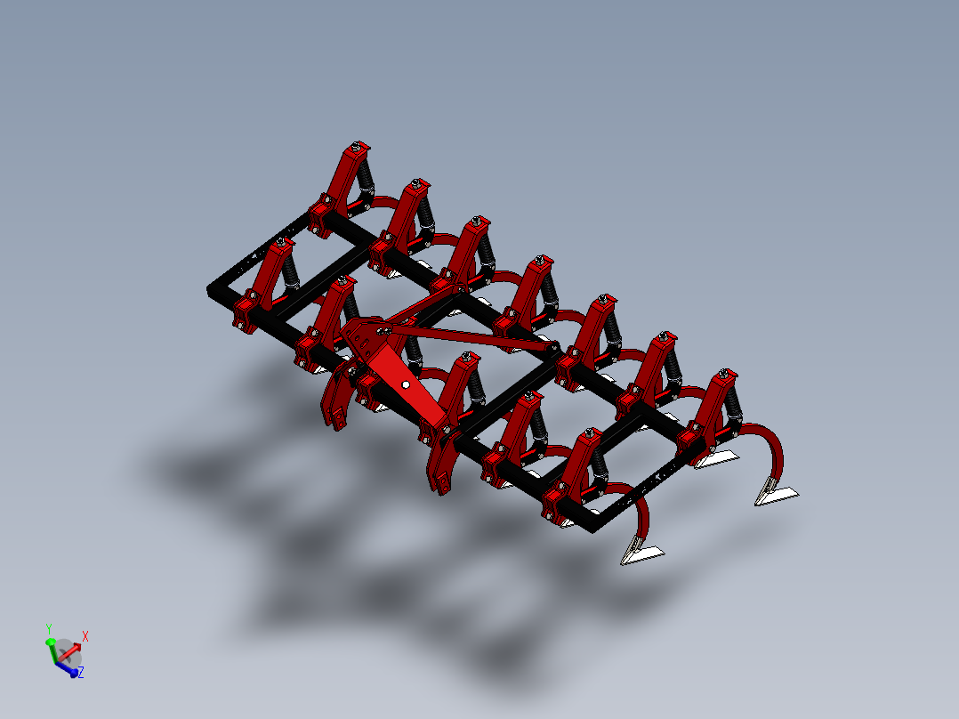 kazayagi铁撬式<span style='color: red'>耕耘机</span>构3D图纸 Solidworks设计(1)